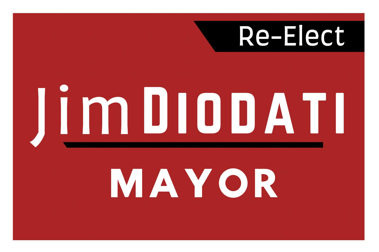 A Jim Diodati campaign yard sign on a Niagara Falls lawn
